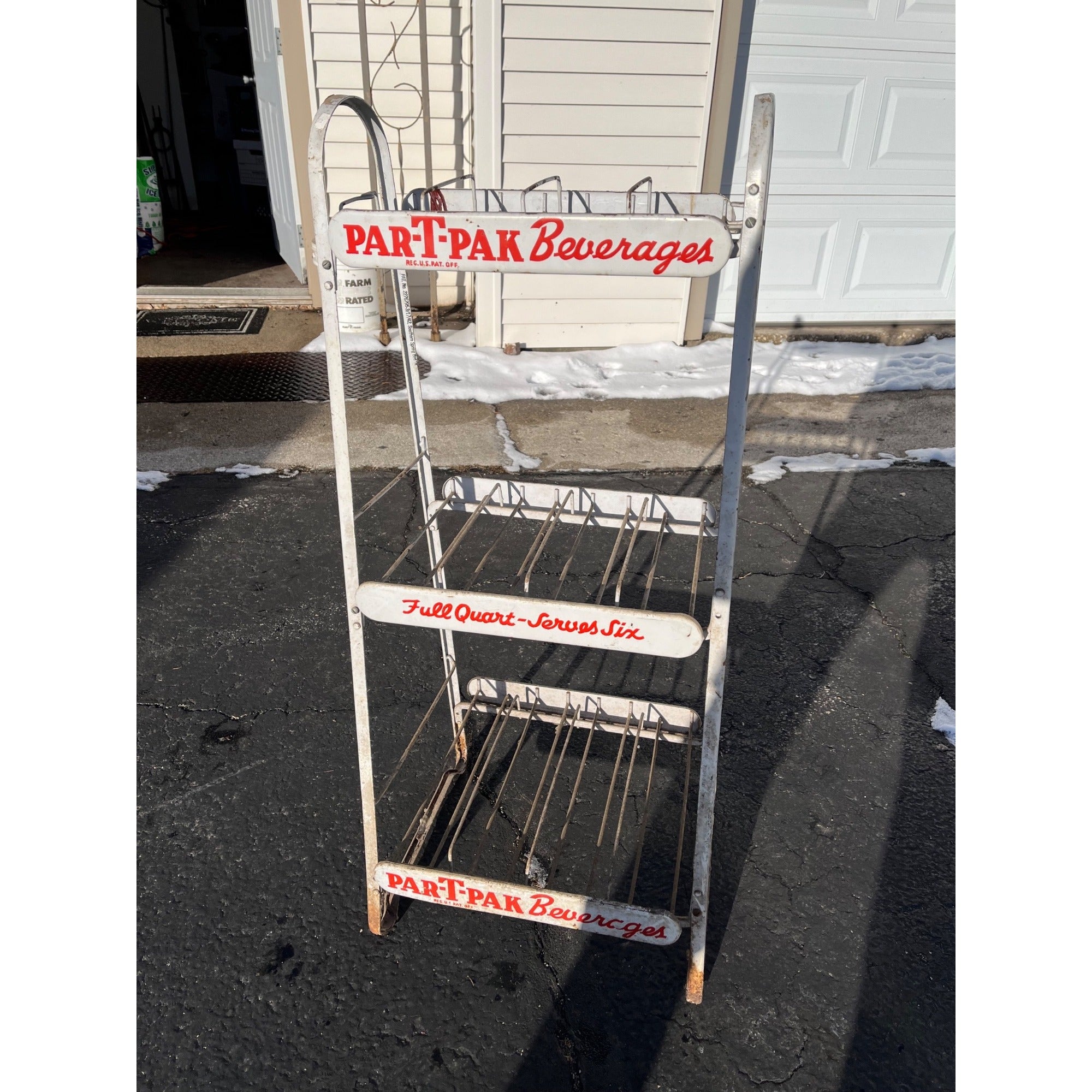 Vintage Nehi Par-T-Pak Beverages Soda Store Display Advertising Rack Sign Shelf