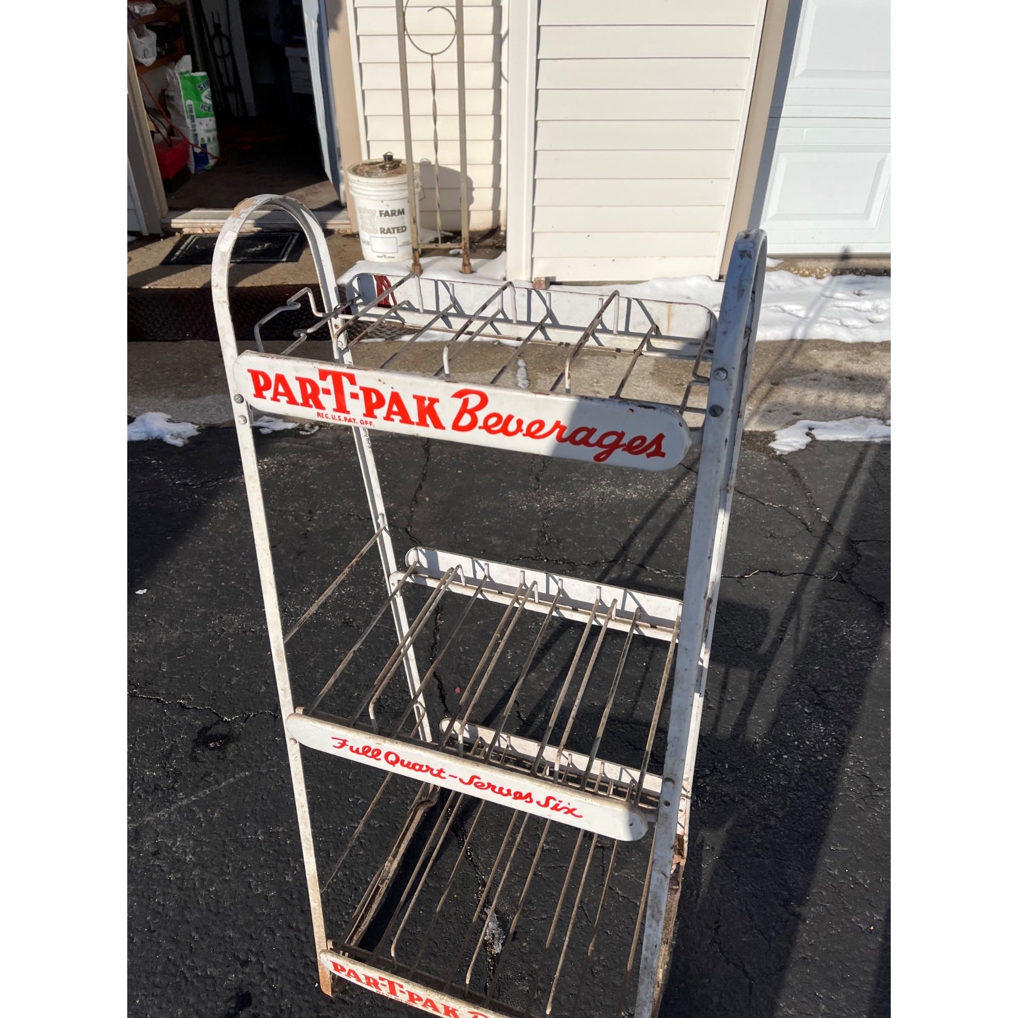 Vintage Nehi Par-T-Pak Beverages Soda Store Display Advertising Rack Sign Shelf