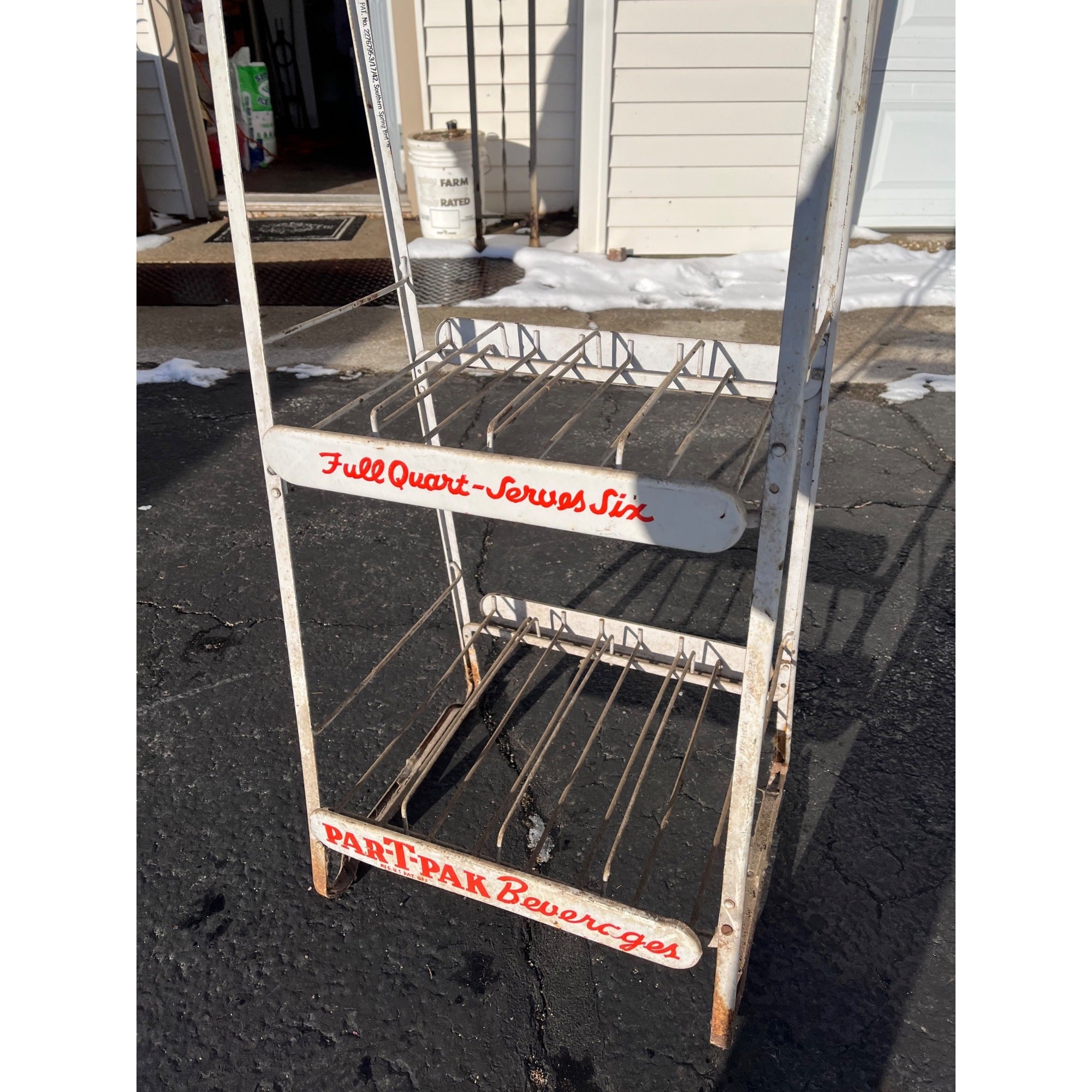 Vintage Nehi Par-T-Pak Beverages Soda Store Display Advertising Rack Sign Shelf