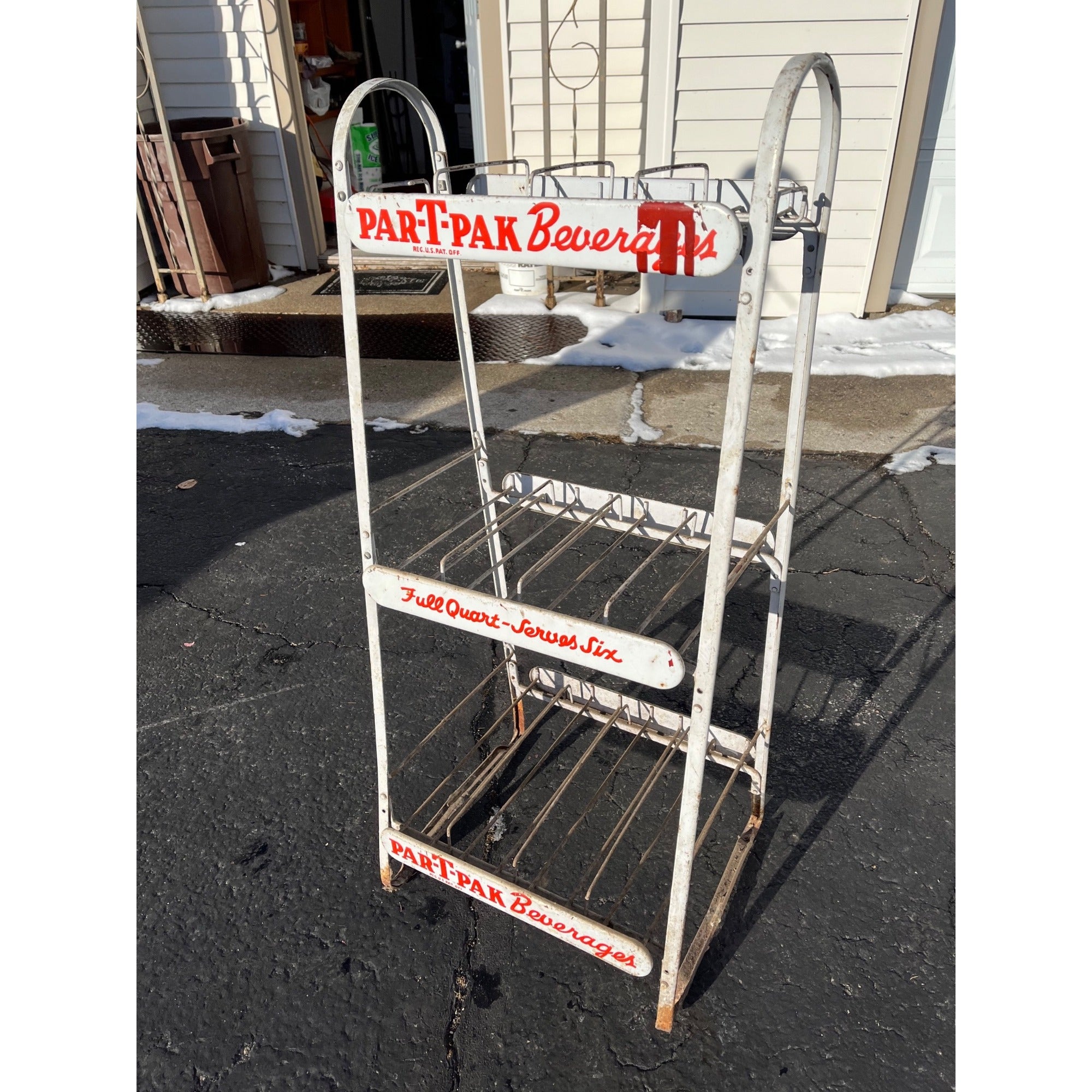 Vintage Nehi Par-T-Pak Beverages Soda Store Display Advertising Rack Sign Shelf