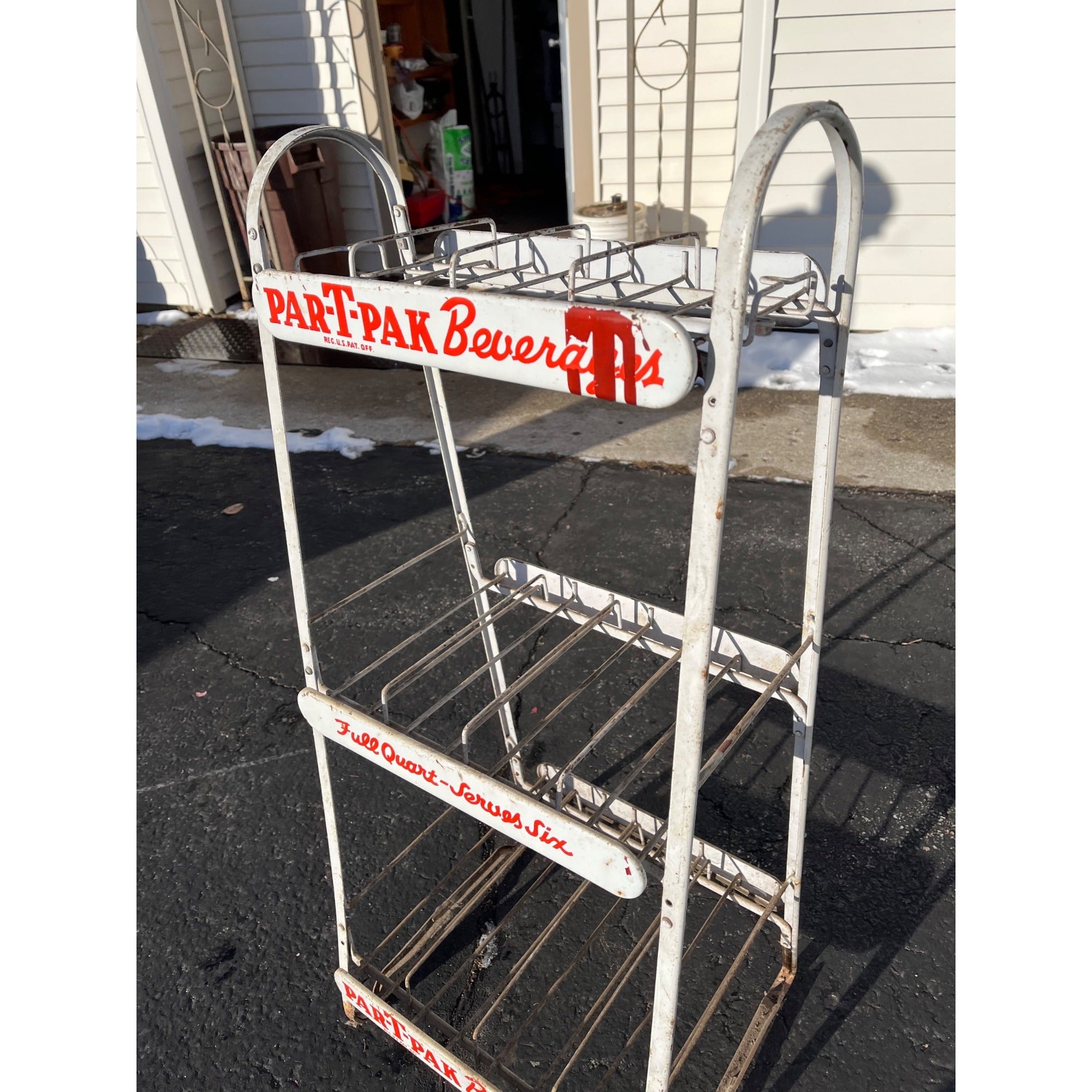 Vintage Nehi Par-T-Pak Beverages Soda Store Display Advertising Rack Sign Shelf