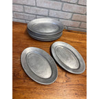 Vintage Lot of Ten (10) Bremer MFG. Oval Aluminum Fajita Steak Platters Elkhart Lake, Wis. WI