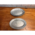 Vintage Lot of Ten (10) Bremer MFG. Oval Aluminum Fajita Steak Platters Elkhart Lake, Wis. WI