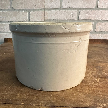 1900's Macomb Pottery Company Western Stoneware Salt Glazed Butter Crock