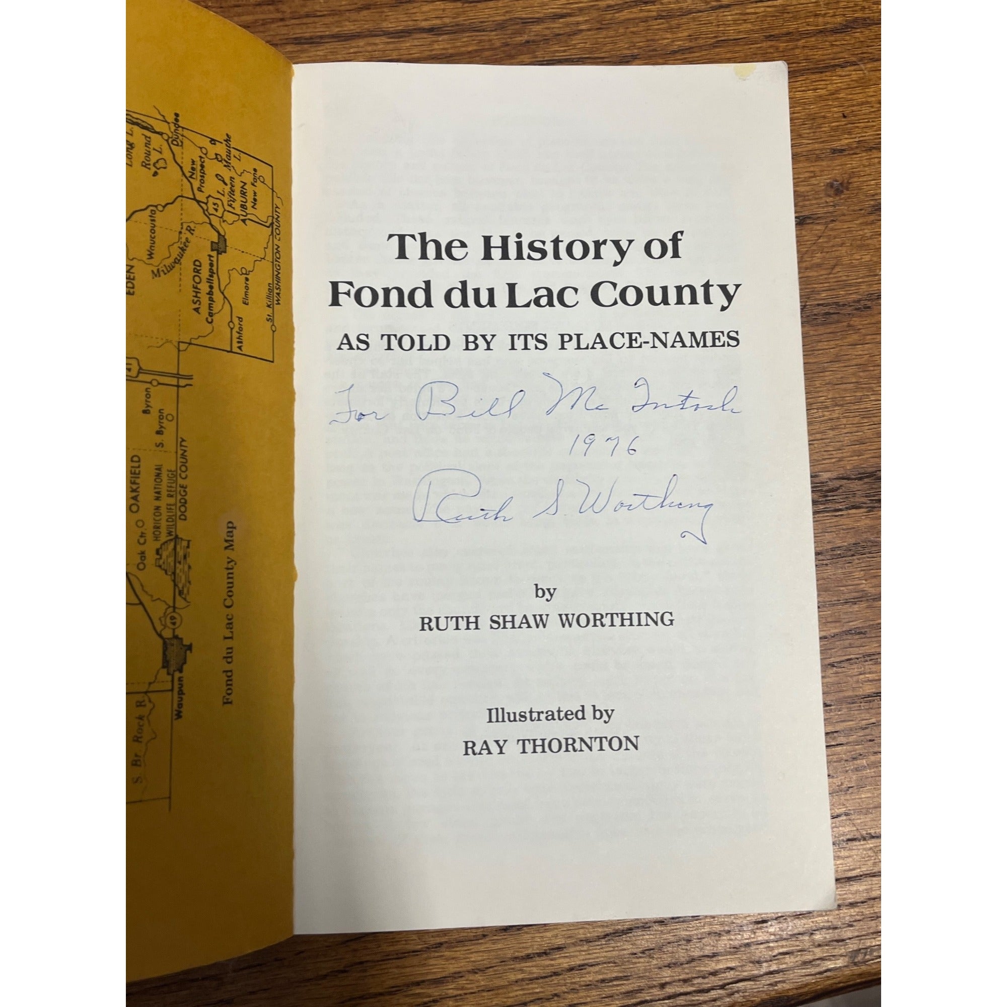 Vintage Book - the History of Fond Du Lac County Wisconsin Wis WI 1976 Worthing