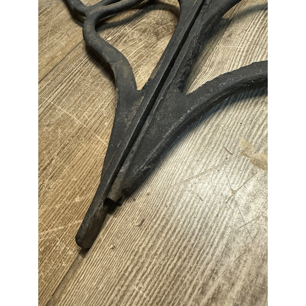 Antique Pair Cast Iron Victorian Book Shelf Brackets Decorative Unrestored 14"
