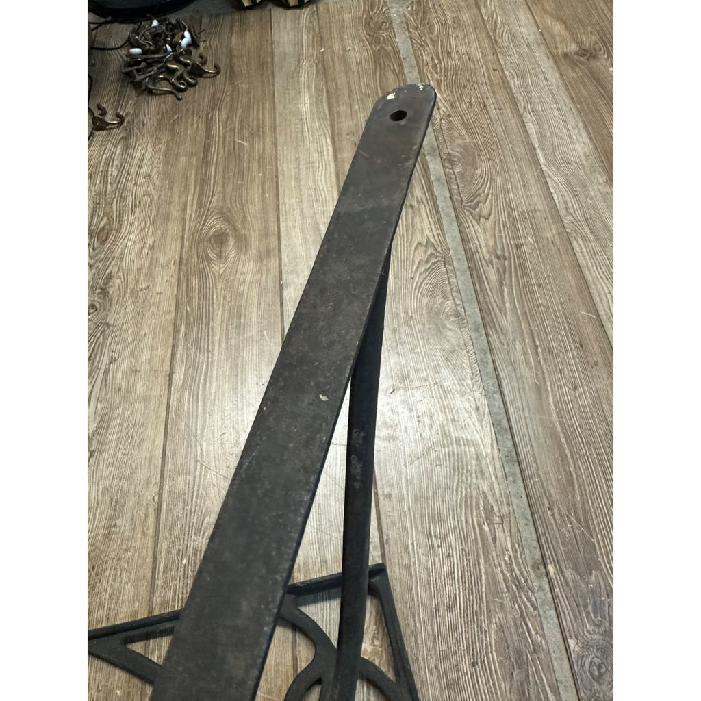 Antique Pair Cast Iron Victorian Book Shelf Brackets Decorative Unrestored 14"