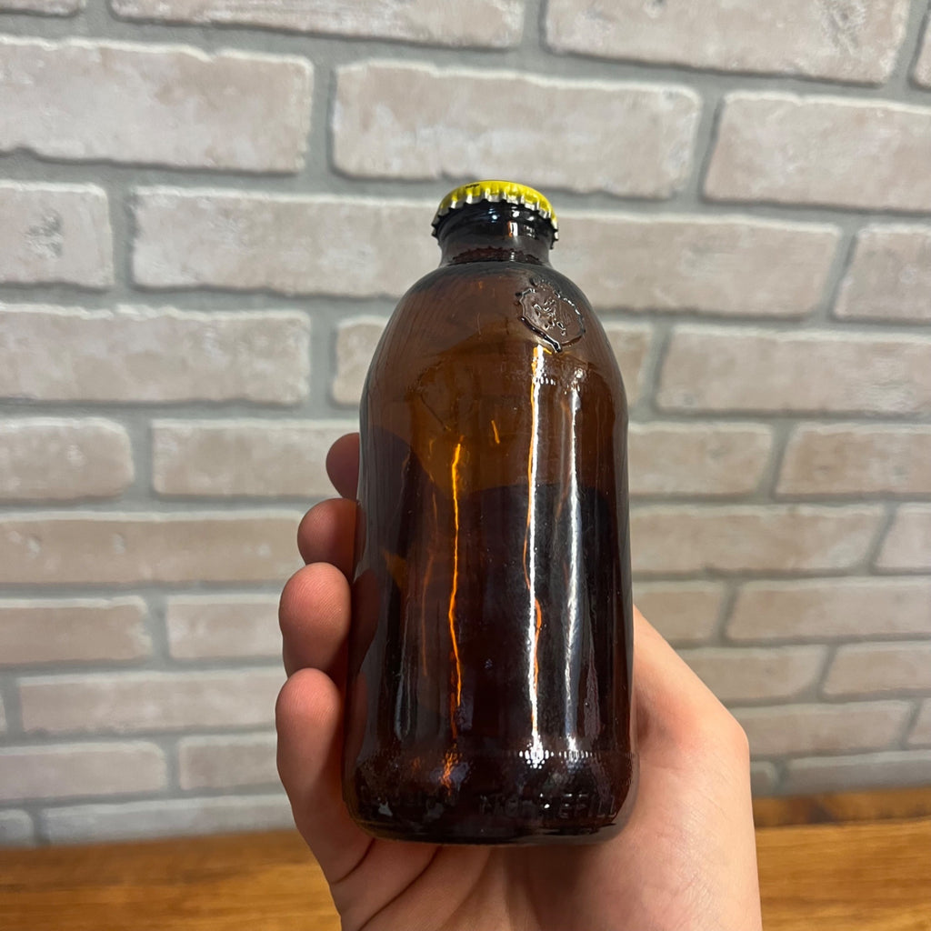 Vintage Strohs Stroh 1970s 7oz Shorty Glass Beer Bottle Stubby