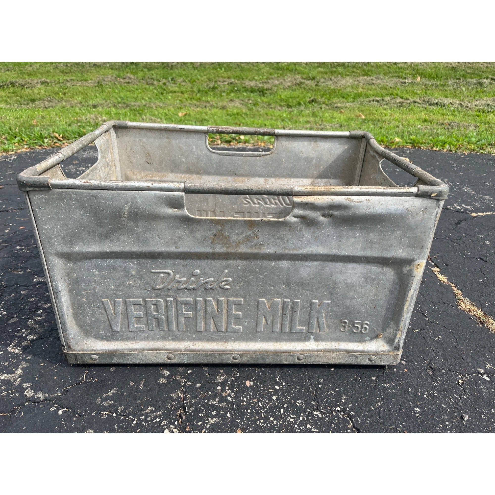 Vintage Verifine Milk Drink Verifine Dairy Adv Milk Bottle Crate Case Box