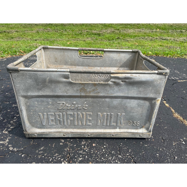 Vintage Verifine Milk Drink Verifine Dairy Adv Milk Bottle Crate Case Box