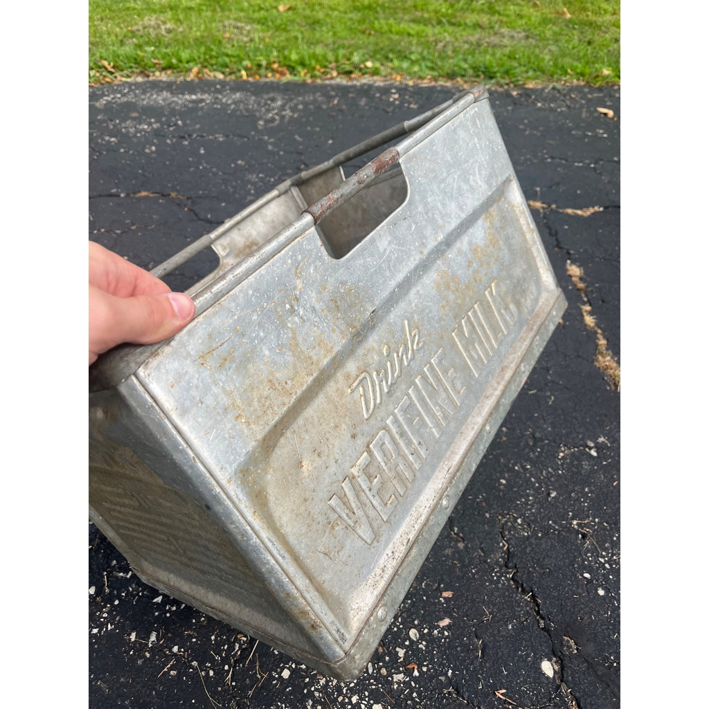 Vintage Verifine Milk Drink Verifine Dairy Adv Milk Bottle Crate Case Box