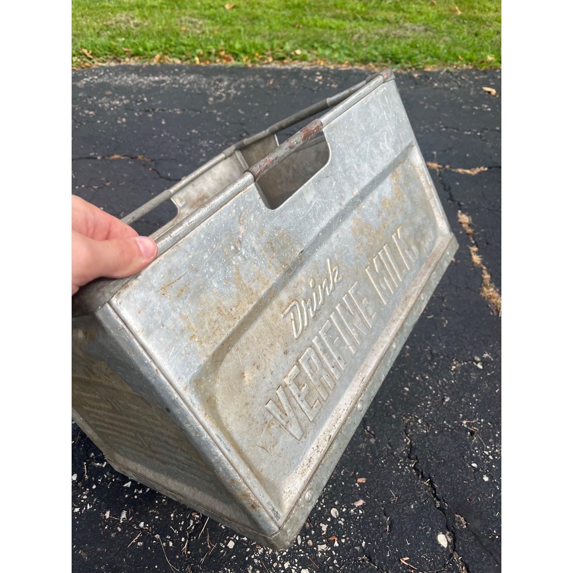 Vintage Verifine Milk Drink Verifine Dairy Adv Milk Bottle Crate Case Box