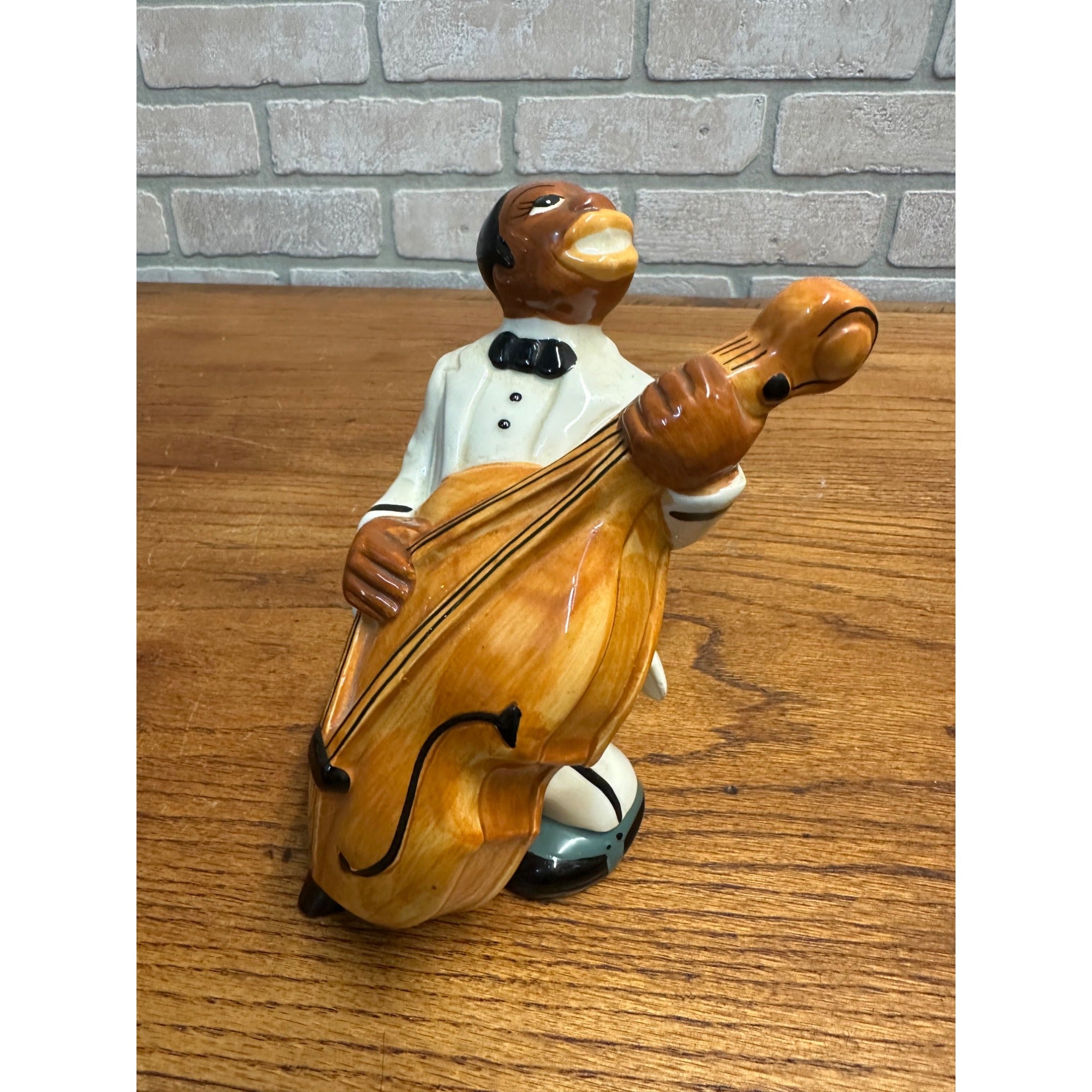 Vintage Jazz Musician Upright Instrument Player Black Americana Porcelain Figure