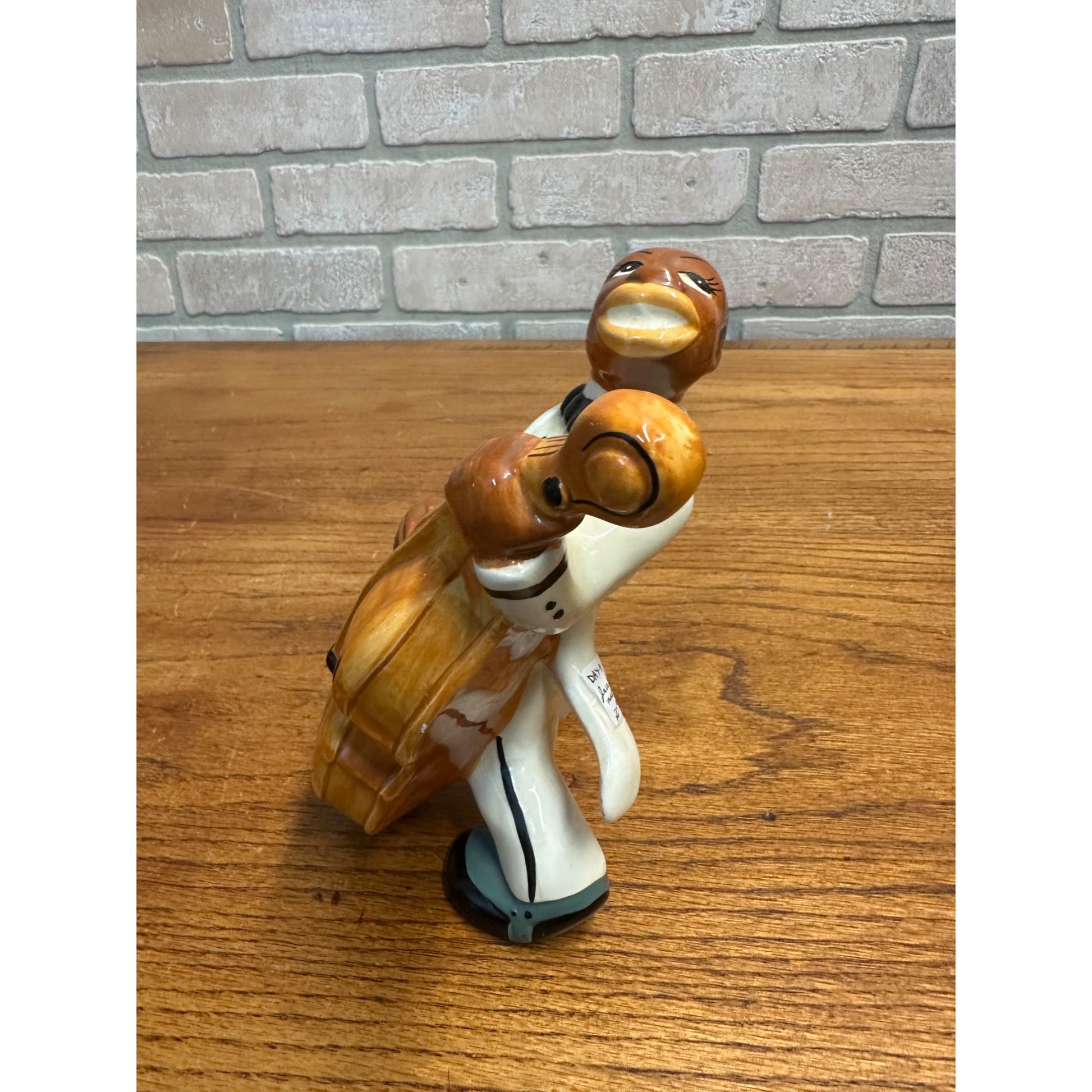 Vintage Jazz Musician Upright Instrument Player Black Americana Porcelain Figure