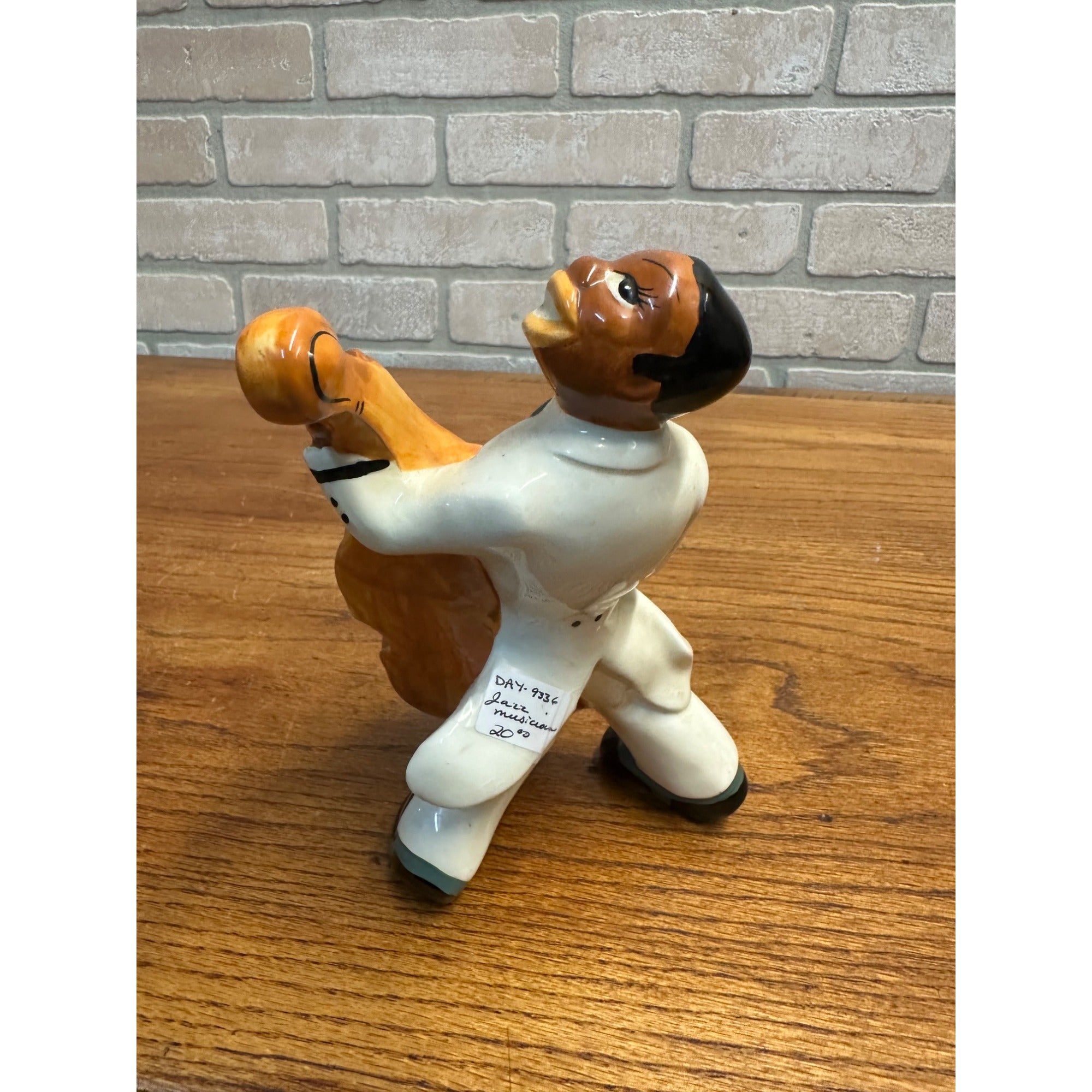 Vintage Jazz Musician Upright Instrument Player Black Americana Porcelain Figure