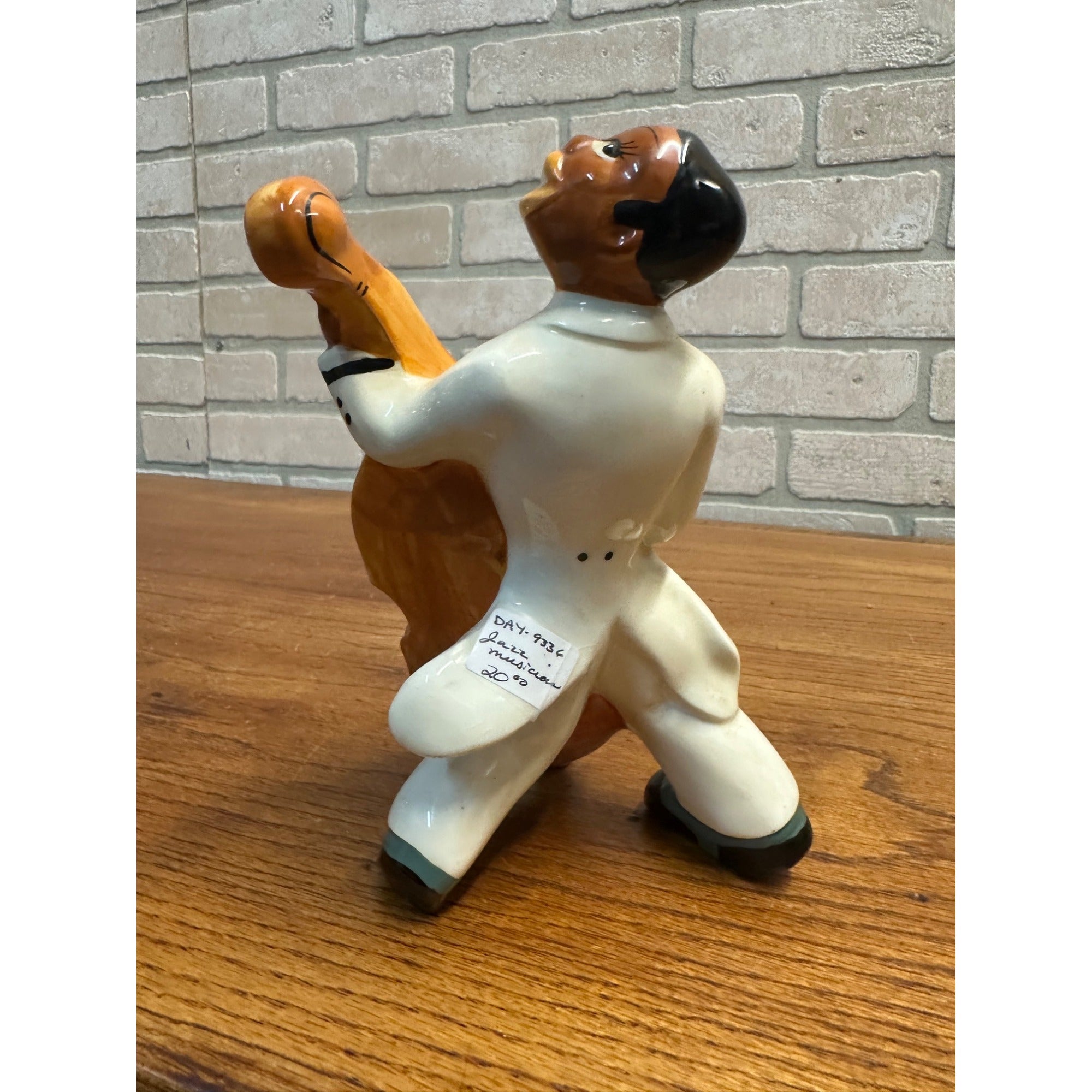 Vintage Jazz Musician Upright Instrument Player Black Americana Porcelain Figure