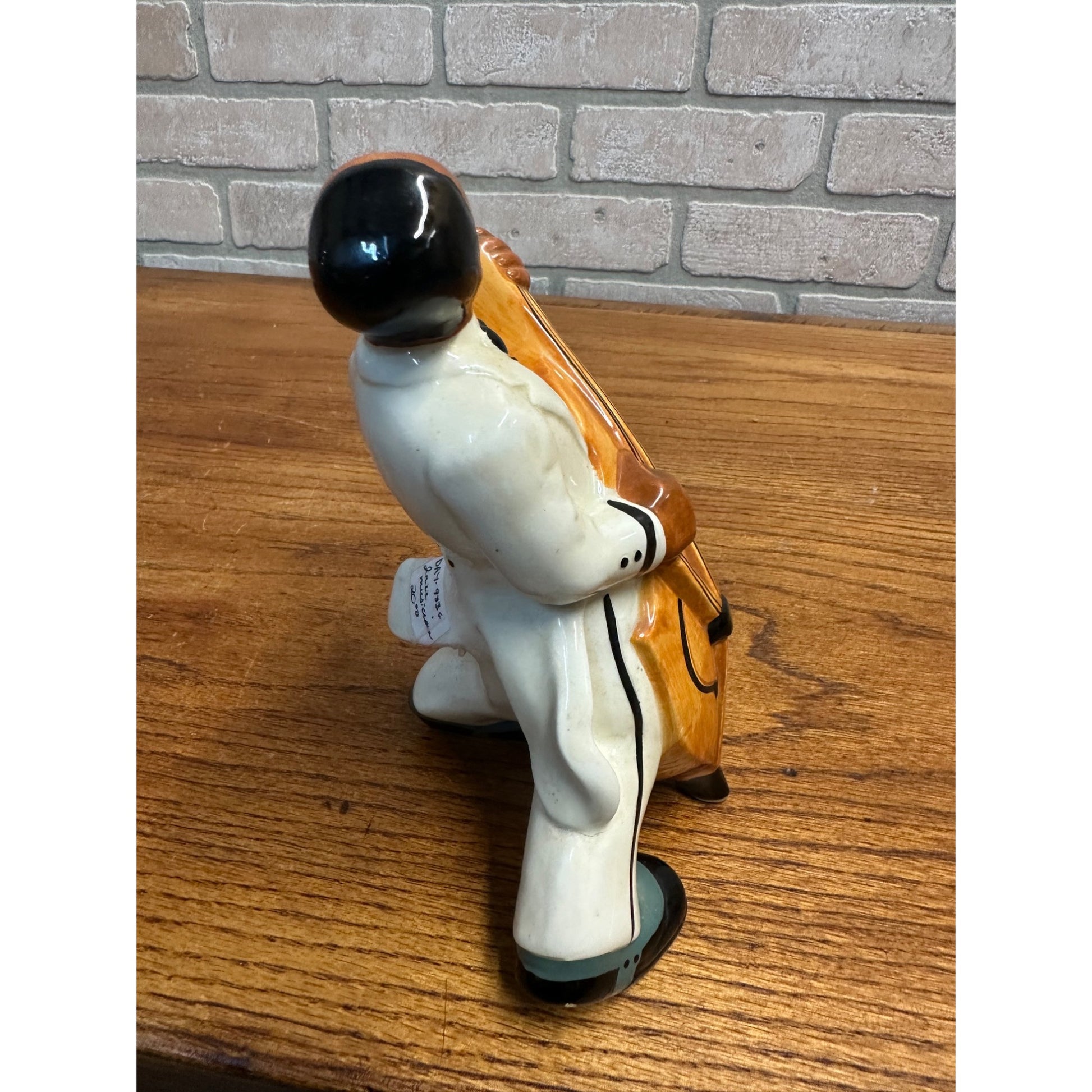 Vintage Jazz Musician Upright Instrument Player Black Americana Porcelain Figure