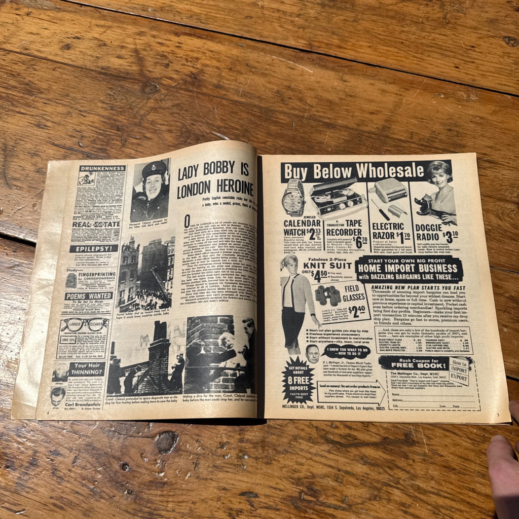 Vintage Official Detective Stories Magazine December 1964 Pulp Pinup Girl