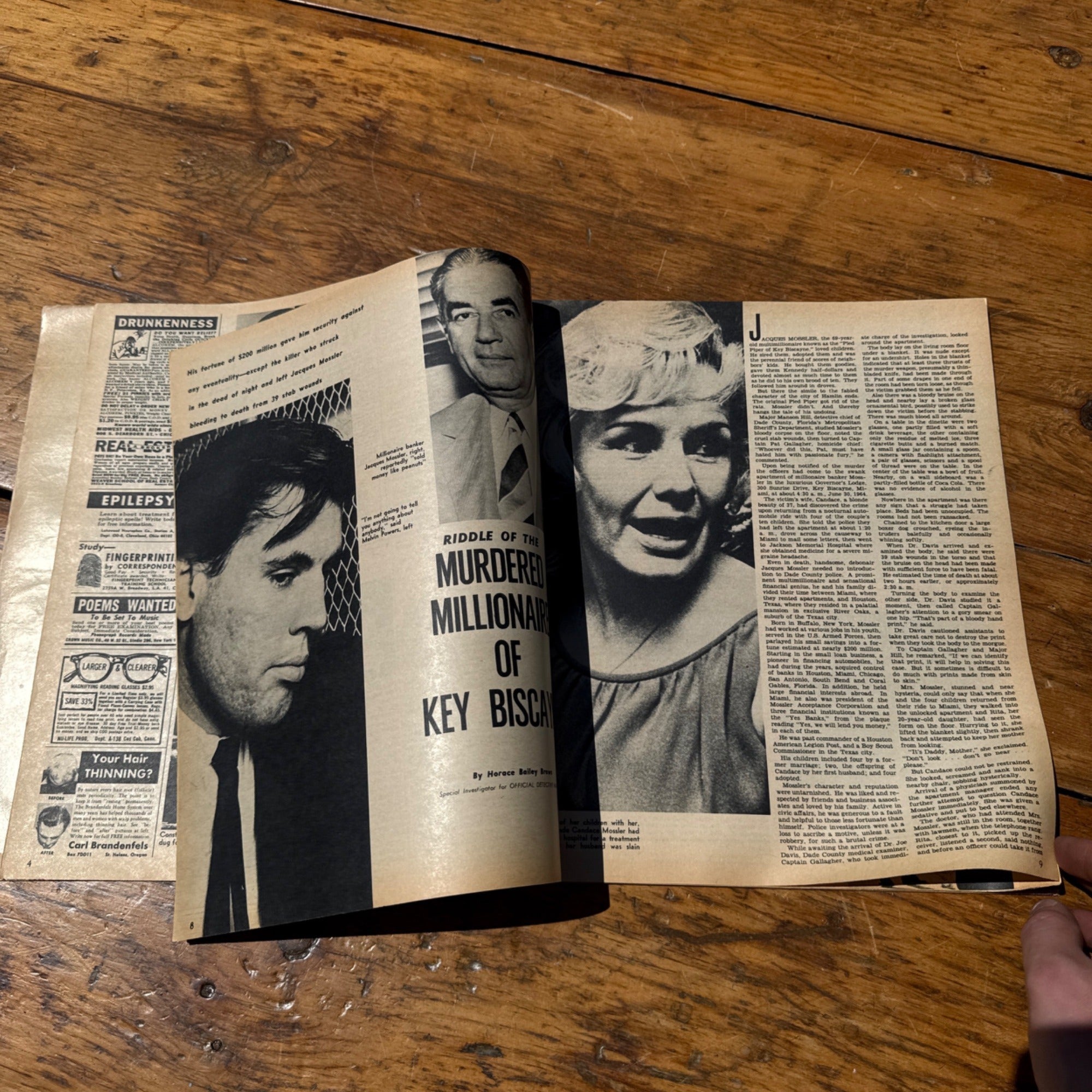 Vintage Official Detective Stories Magazine December 1964 Pulp Pinup Girl