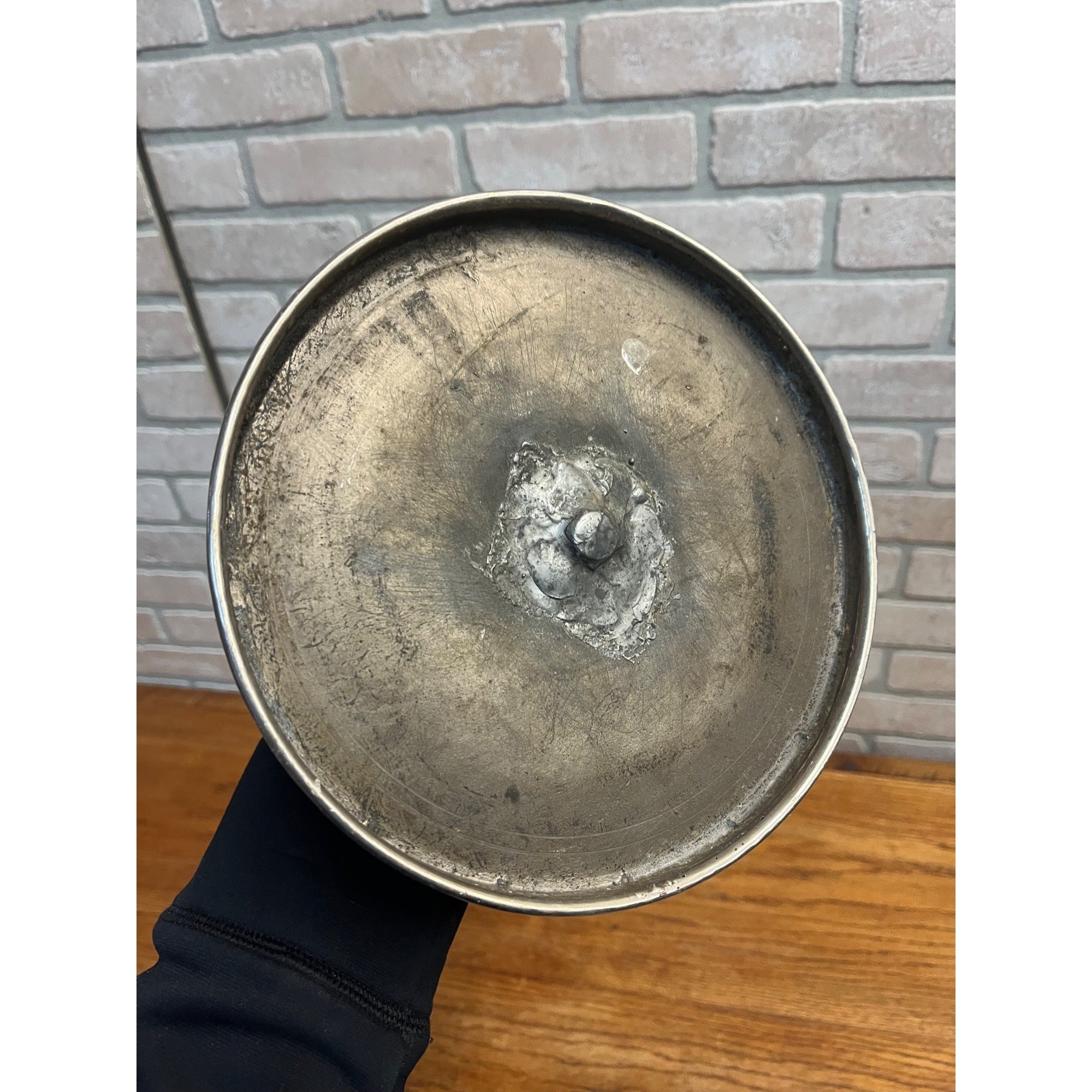 Antique Unbranded White Gas Fueled Table Lamp Coleman? - Parts / Restore