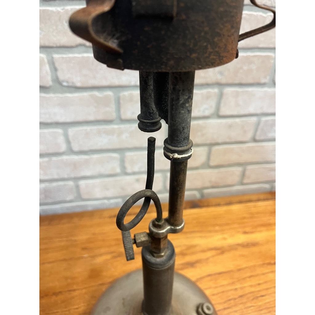 Antique Unbranded White Gas Fueled Table Lamp Coleman? - Parts / Restore