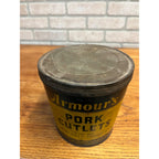 Antique Vintage Armour's Pork Cutlets 5 Pound Can Tin Advertising Chicago