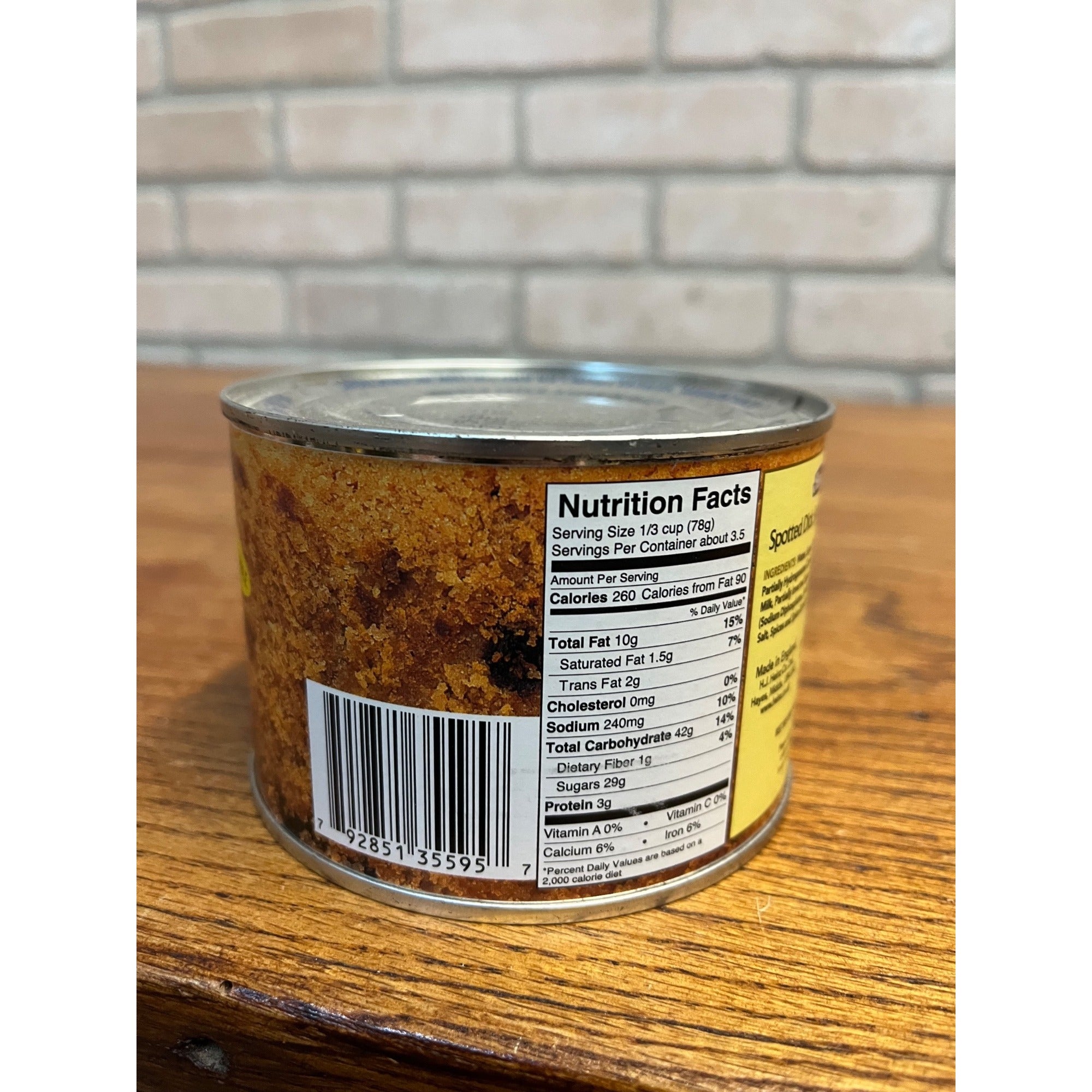 Vintage HEINZ Spotted Dick Sponge Pudding Tin Unopened Gag Gift