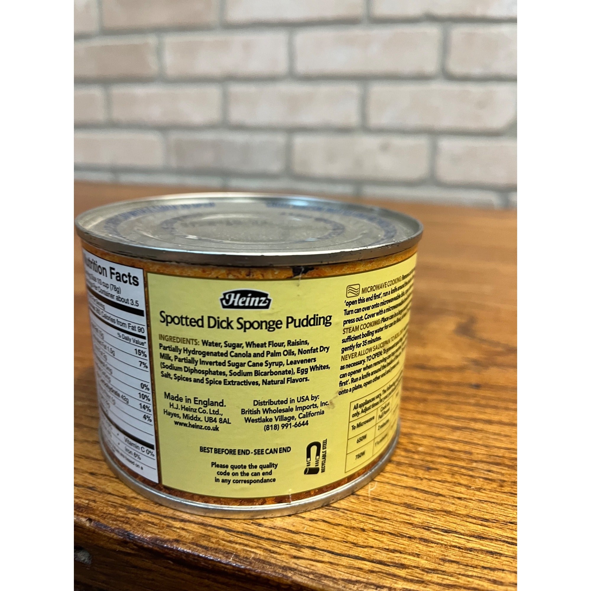 Vintage HEINZ Spotted Dick Sponge Pudding Tin Unopened Gag Gift