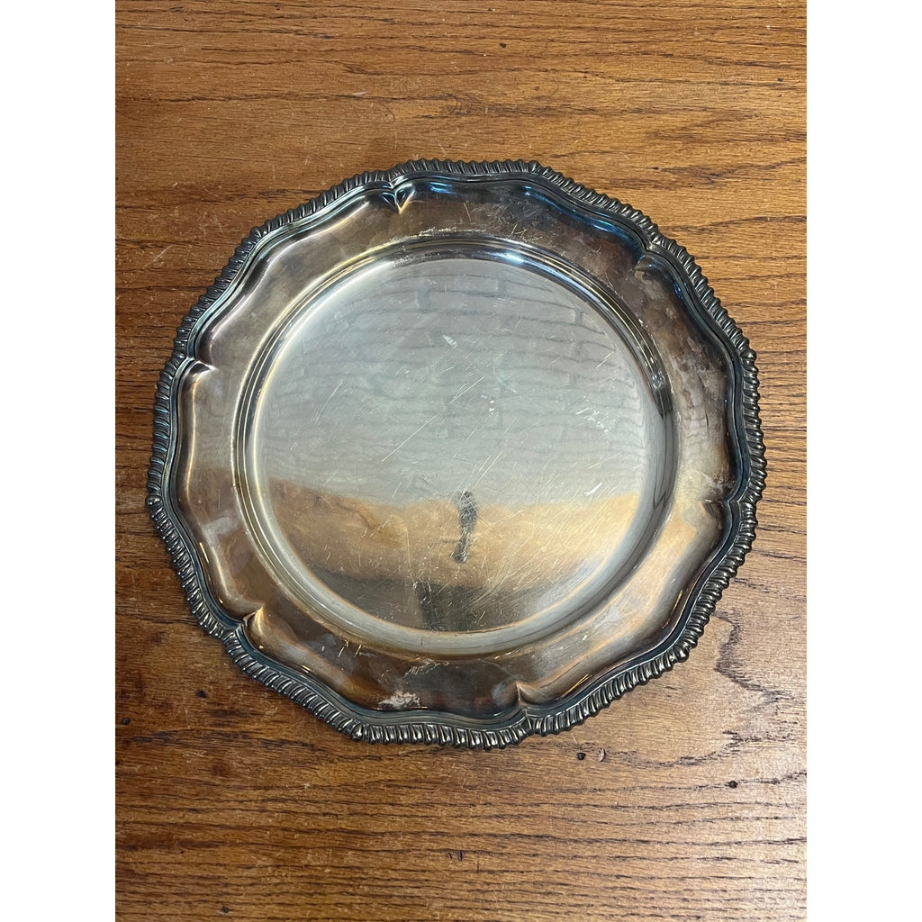 Vintage Joseph Elliot & Sons Silver Plated Octagonal  Serving Tray "Advancez"