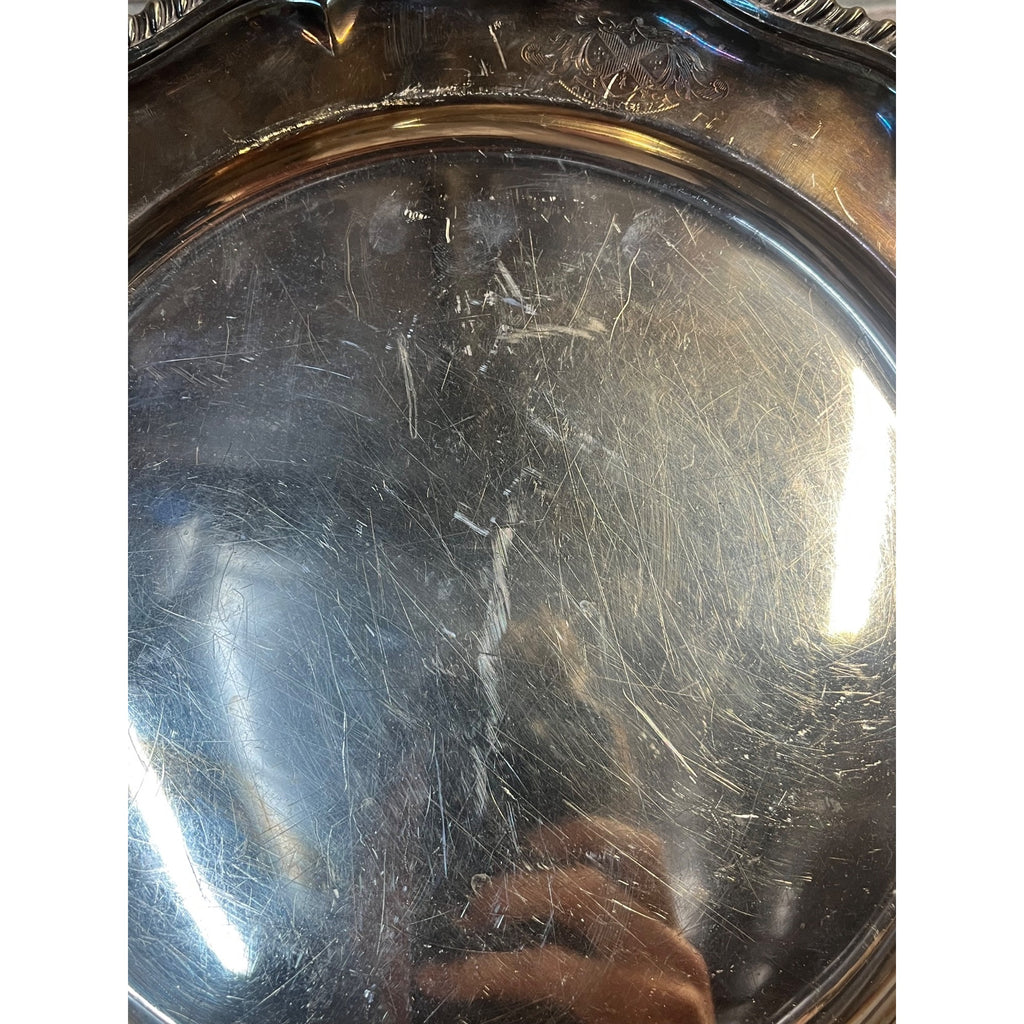 Vintage Joseph Elliot & Sons Silver Plated Octagonal  Serving Tray "Advancez"