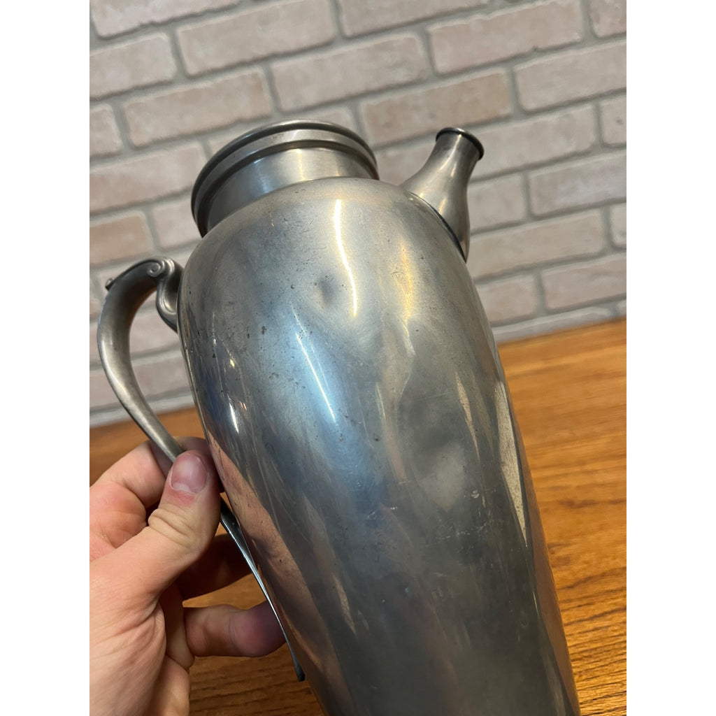 Vintage 10" Silvercraft Pewter Cocktail Shaker Pitcher #2854 Art Deco