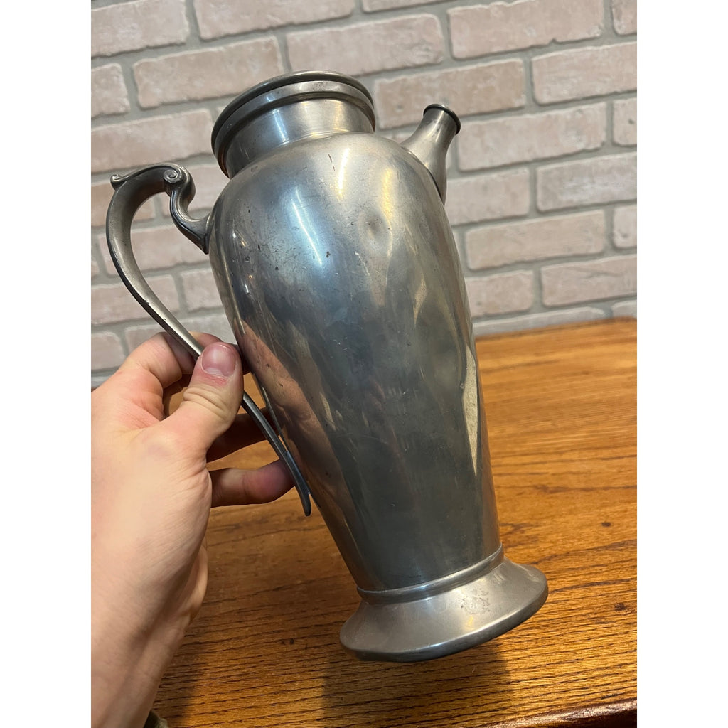 Vintage 10" Silvercraft Pewter Cocktail Shaker Pitcher #2854 Art Deco