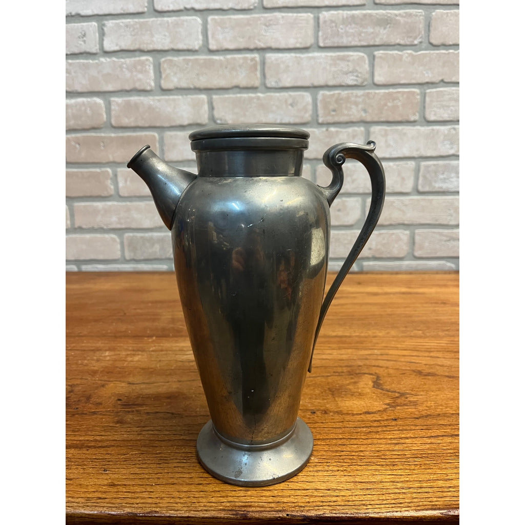 Vintage 10" Silvercraft Pewter Cocktail Shaker Pitcher #2854 Art Deco