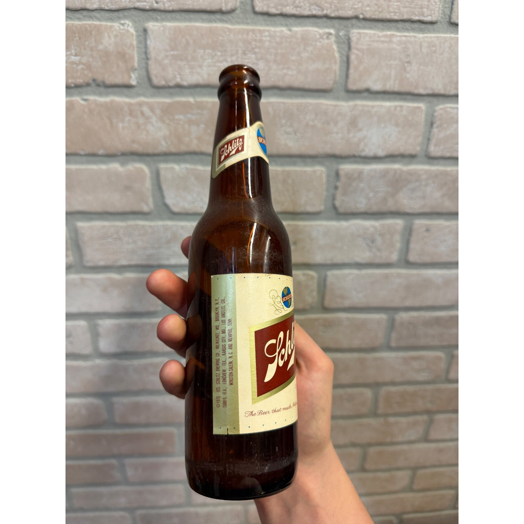 Vintage 1970 Schlitz 12oz Beer Bottle Empty Milwaukee Wis Brewery Globe