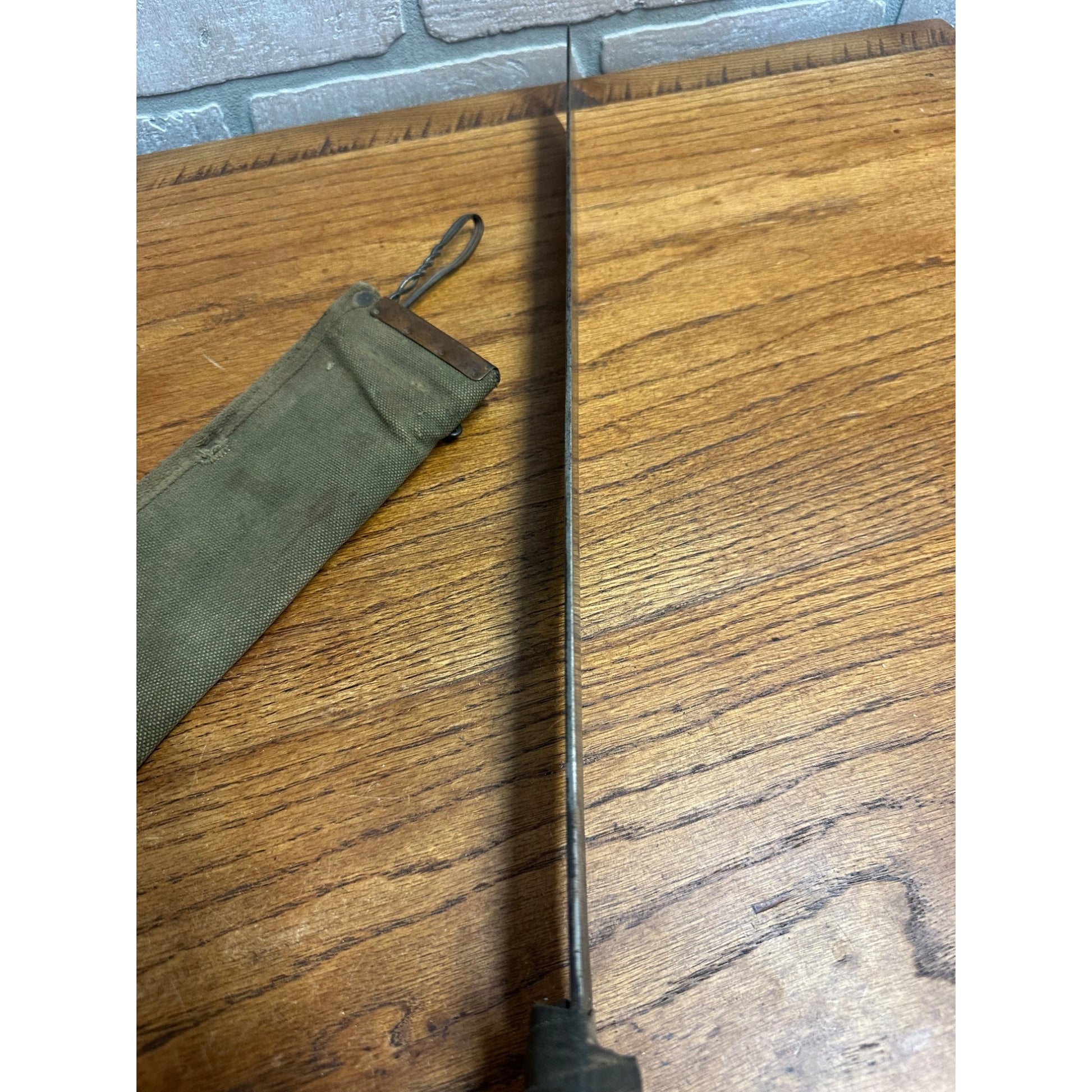 Vintage WWII British Army Machete w/ Canvas Case 1945 WW2 England As-Is