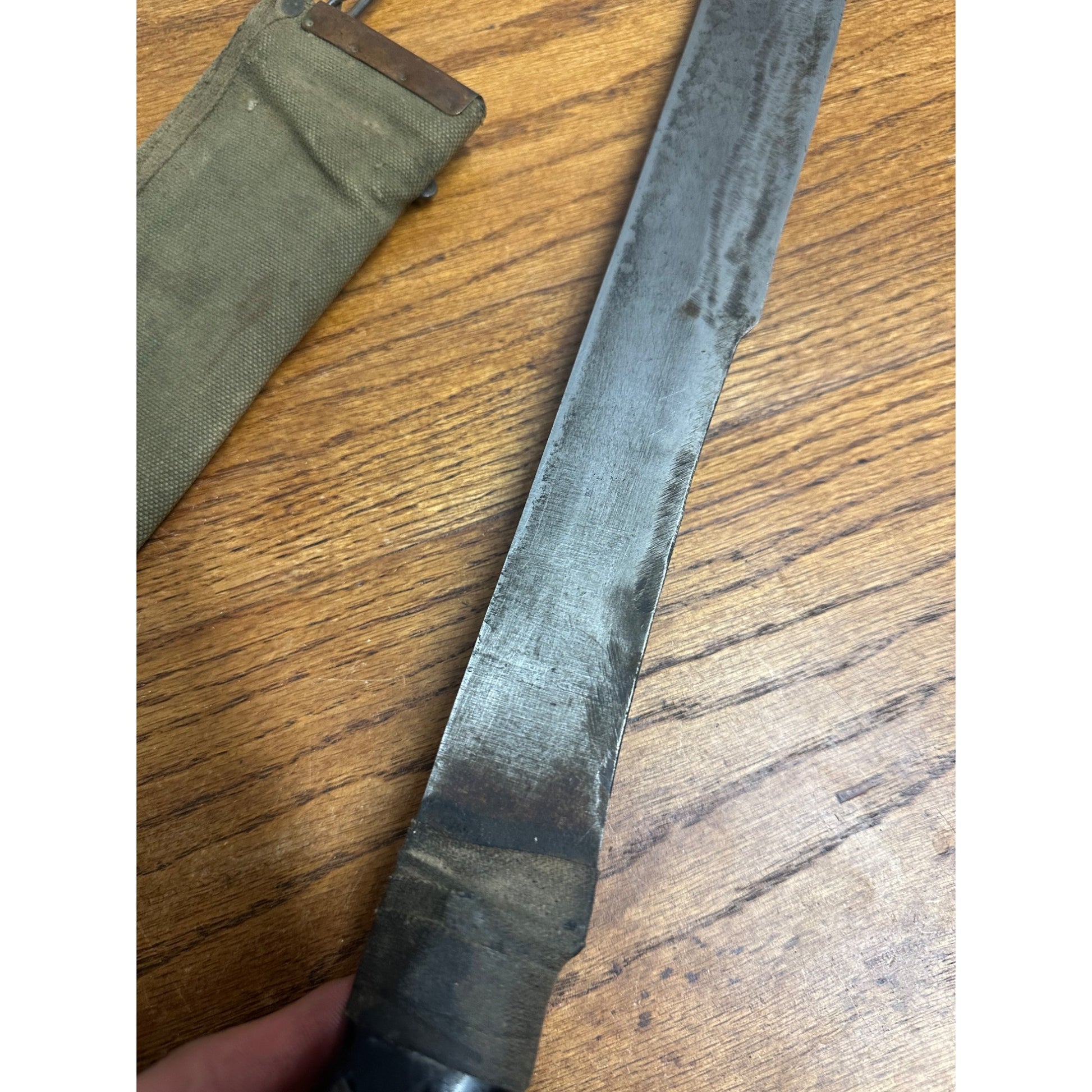 Vintage WWII British Army Machete w/ Canvas Case 1945 WW2 England As-Is