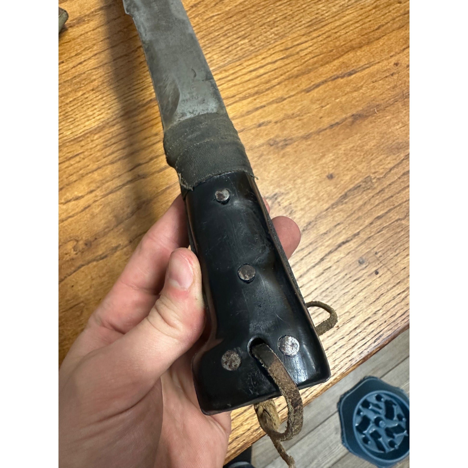Vintage WWII British Army Machete w/ Canvas Case 1945 WW2 England As-Is