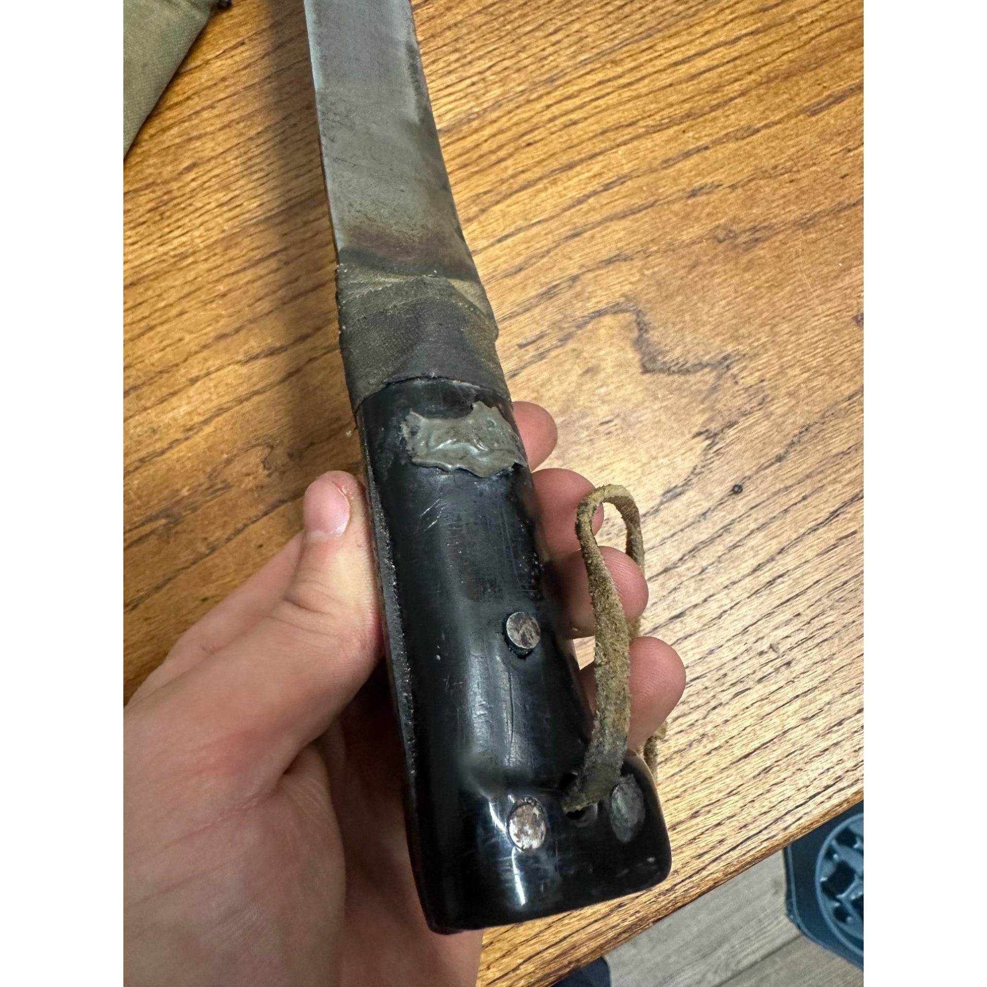 Vintage WWII British Army Machete w/ Canvas Case 1945 WW2 England As-Is