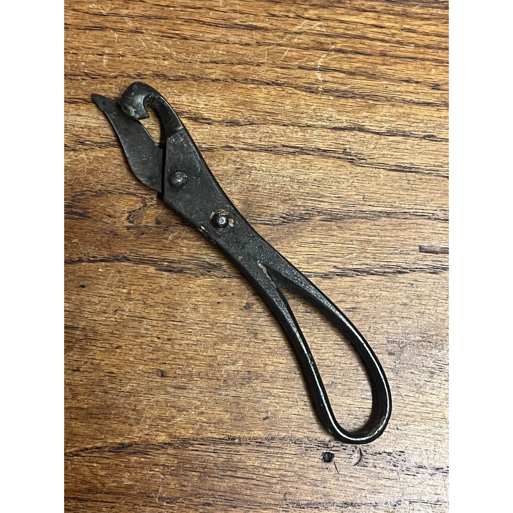 Antique Primitive Early 1900s Steel Can Opener Kitchen Tool 6.25" Farmhouse