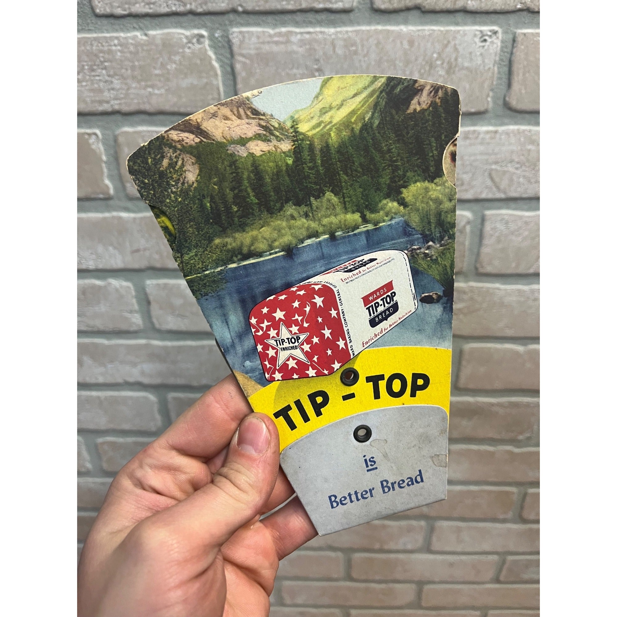 Vintage Tip Top Bread Ward Baking Co. Advertising Tri-Fold Hand Fan