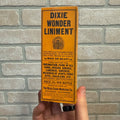 Vintage Dixie Stock Remedies Liniment Man or Beast Veterinarian Medicine Empty Box