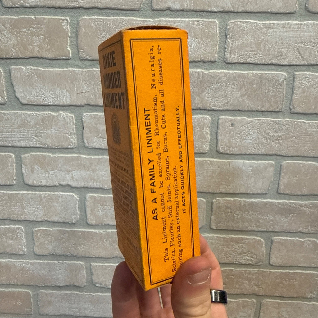 Vintage Dixie Stock Remedies Liniment Man or Beast Veterinarian Medicine Empty Box