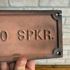 Vintage Auto Sprinkler Fire Dept Connection Cast Iron Sign