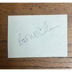 Bob McLure Signed Autographed Cut Index Card Milwaukee Brewers