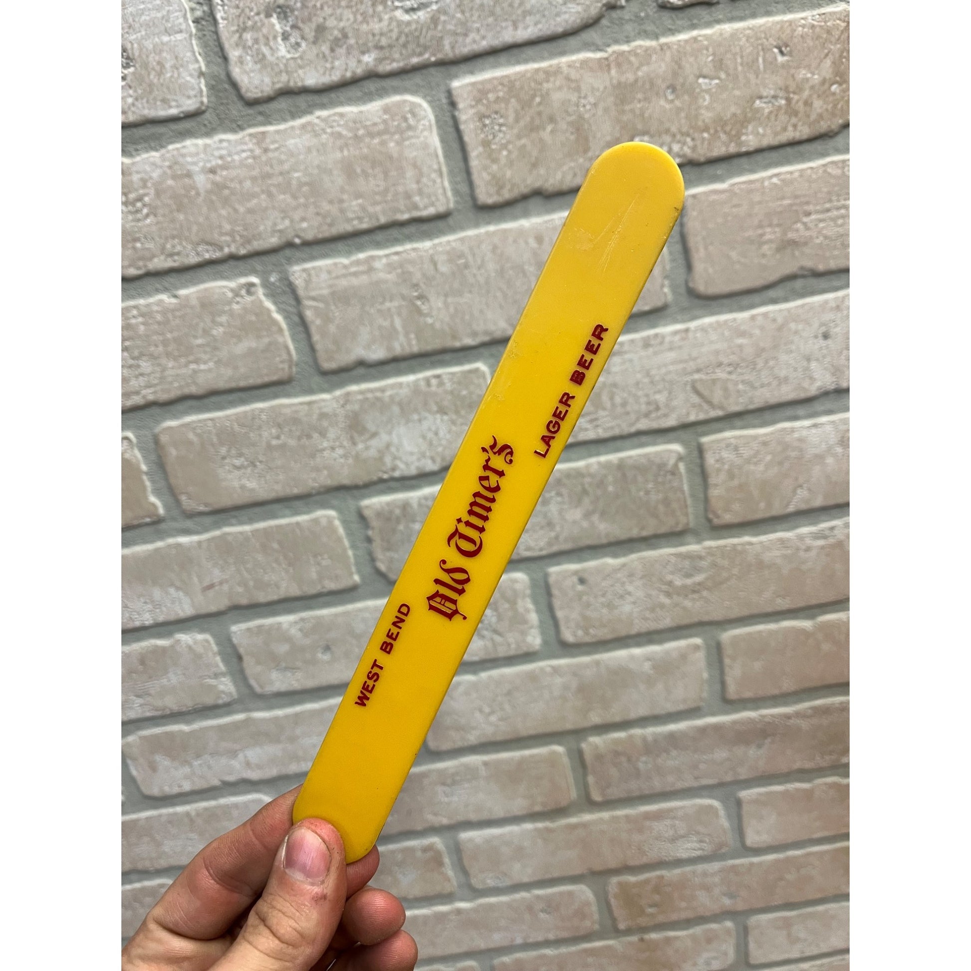 Vintage 1930's Old Timer's Lager Beer Foam Scraper West Bend Lithia WI