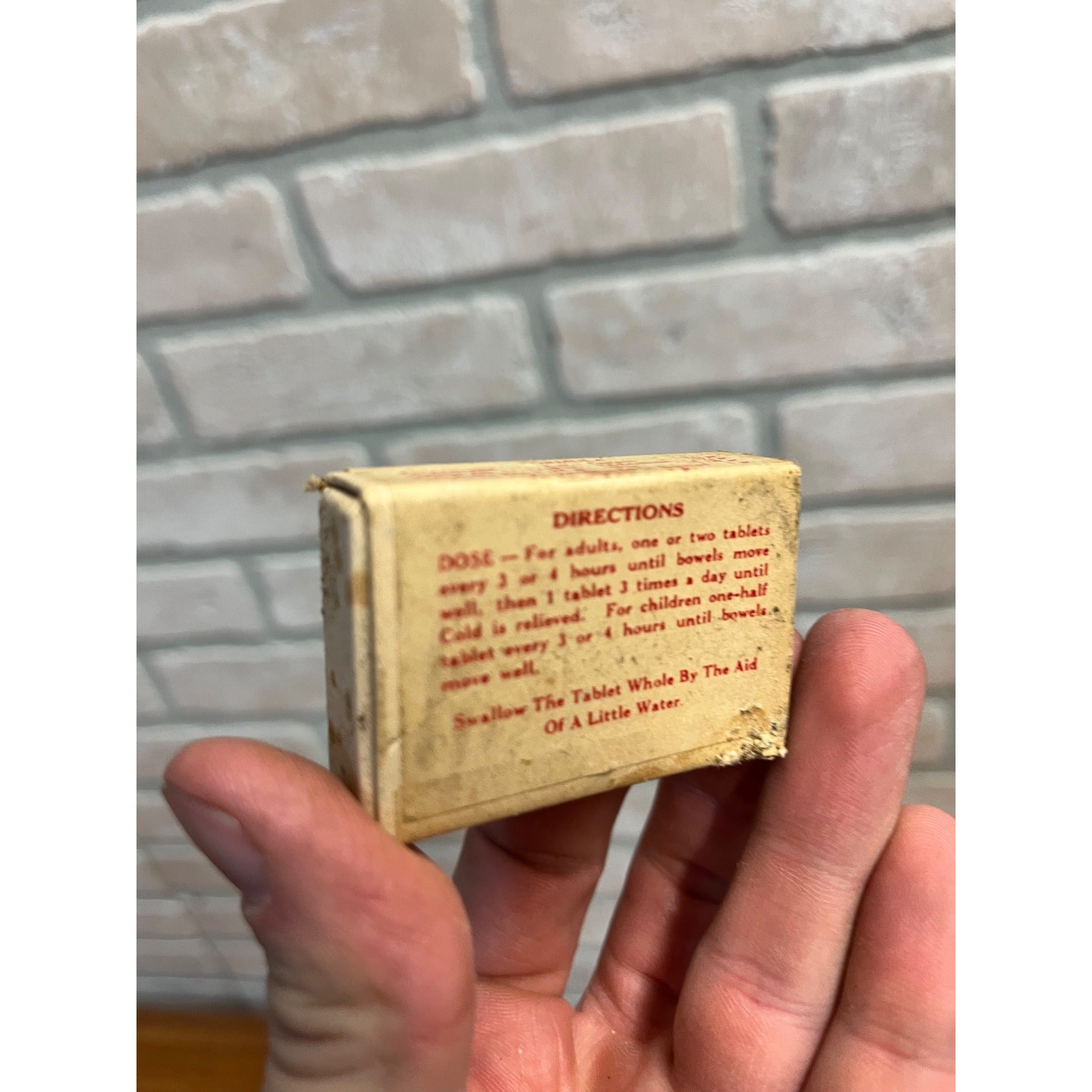 Vintage 1930s Wisconsin Pharmacal Co. Laxative Pharmacy Medicine Box w/ Contents