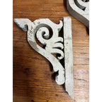 Antique Ornate Wooden Corbel Set With Original Paint Victorian or Farmhouse Decor