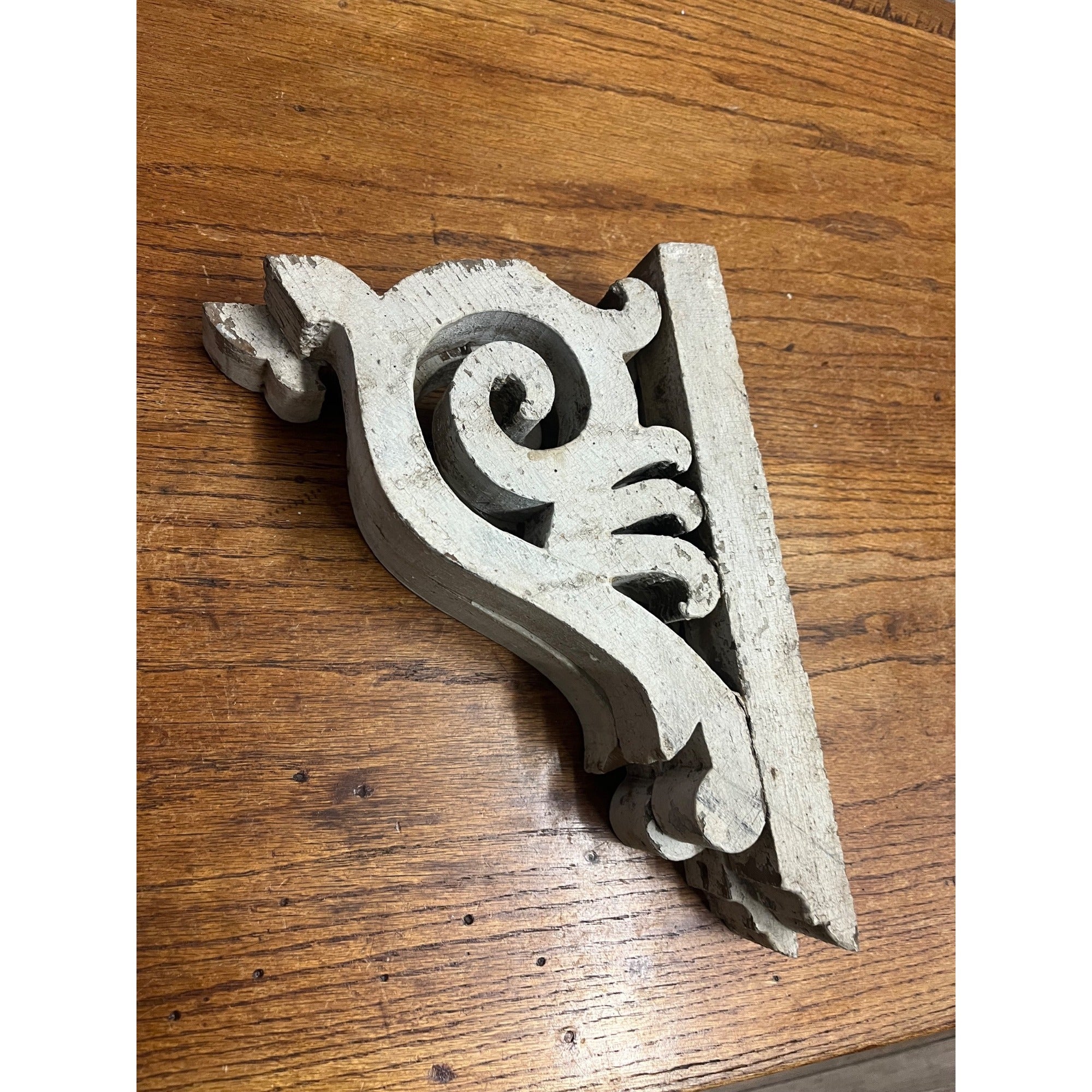 Antique Ornate Wooden Corbel Set With Original Paint Victorian or Farmhouse Decor