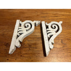 Antique Ornate Wooden Corbel Set With Original Paint Victorian or Farmhouse Decor