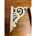 Antique Ornate Wooden Corbel Set With Original Paint Victorian or Farmhouse Decor
